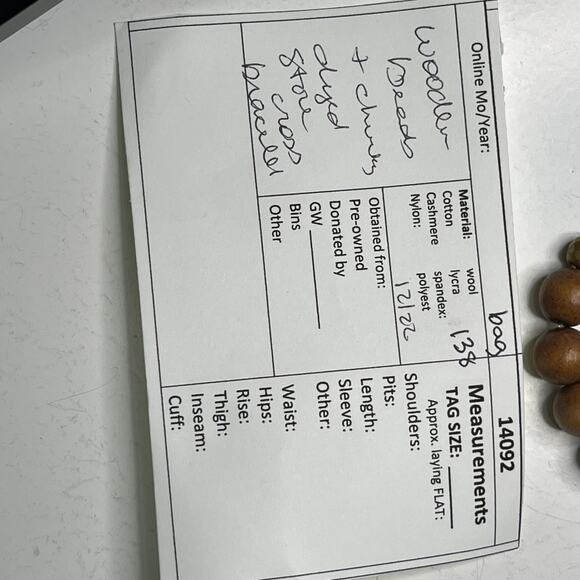 beaded bracelet turquoise colored blue stone cross brown beaded stretch style - Picture 5 of 5